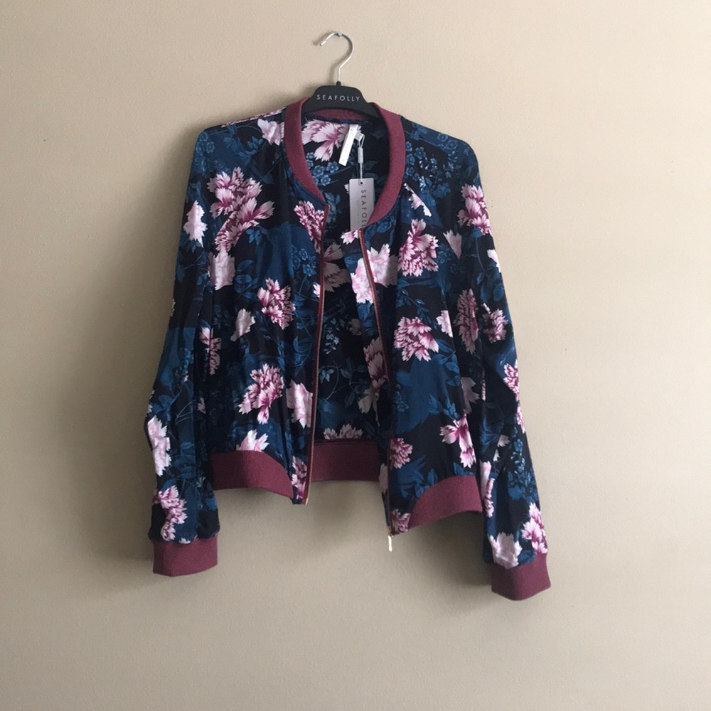 Seafolly Moonflower Bomber Jacket size M